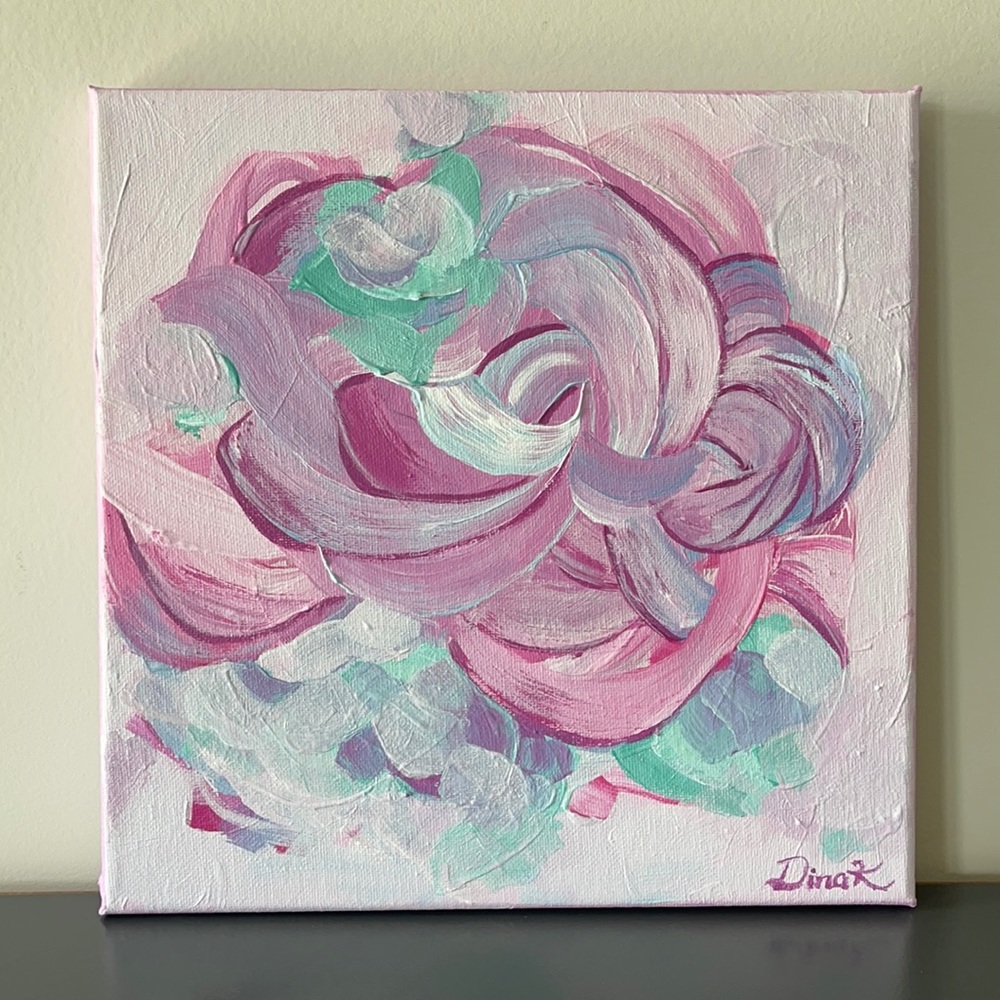 Small acrylic painting (#4/8 whirl series)